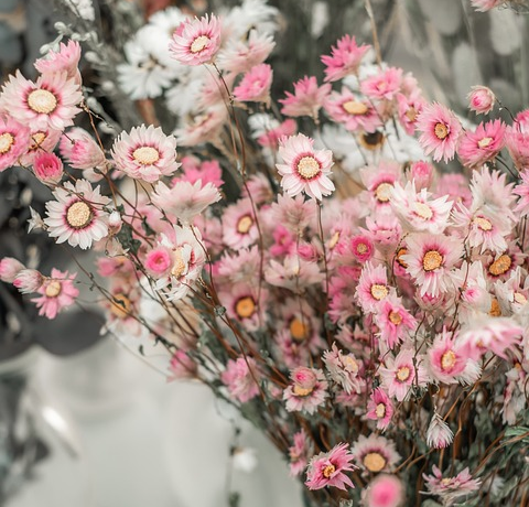 Droogboeketten in interieurdecoratie